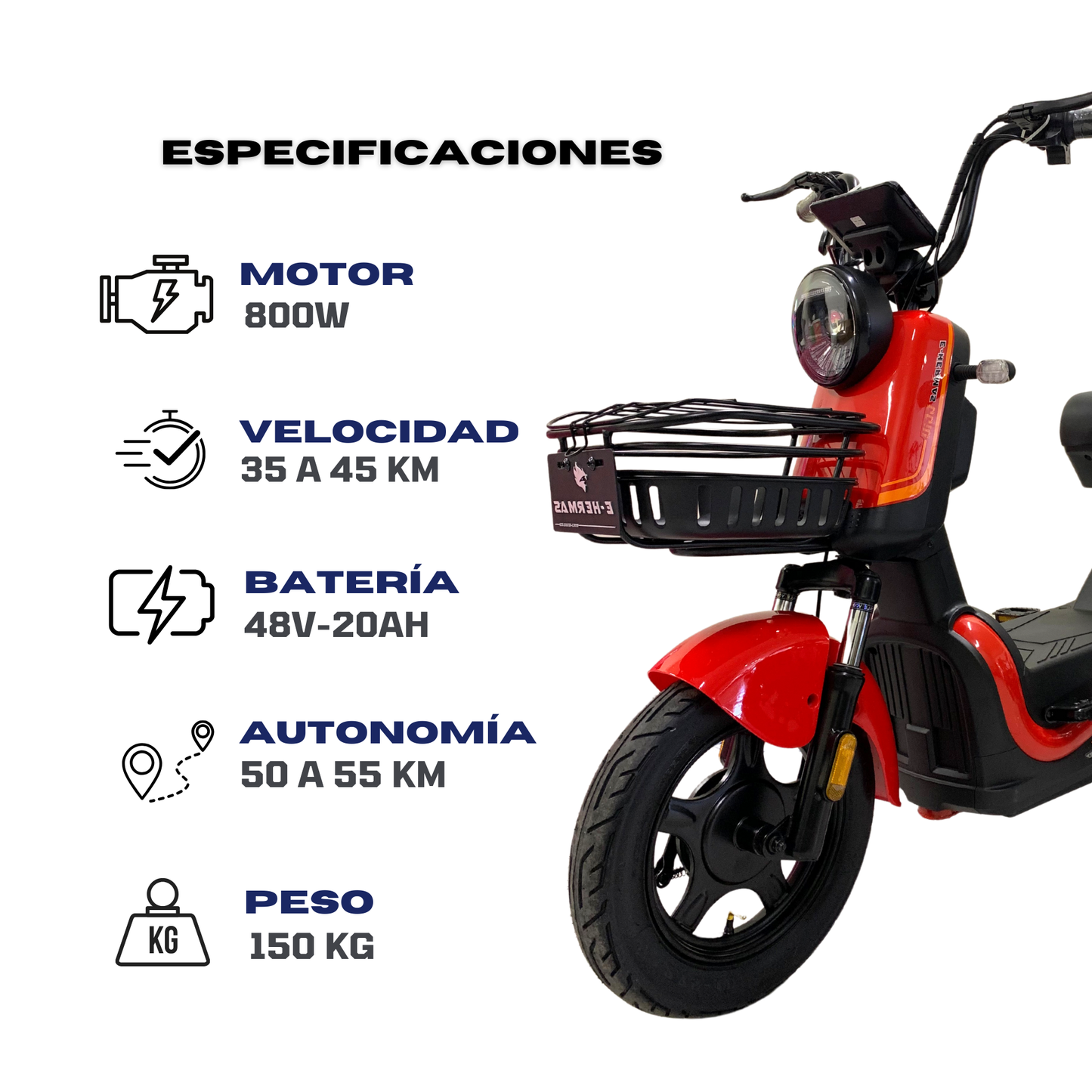 Motobici eléctrica E-hermas Tuhu Max