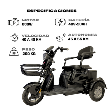 Tricimoto Eléctrico E-hermas X3