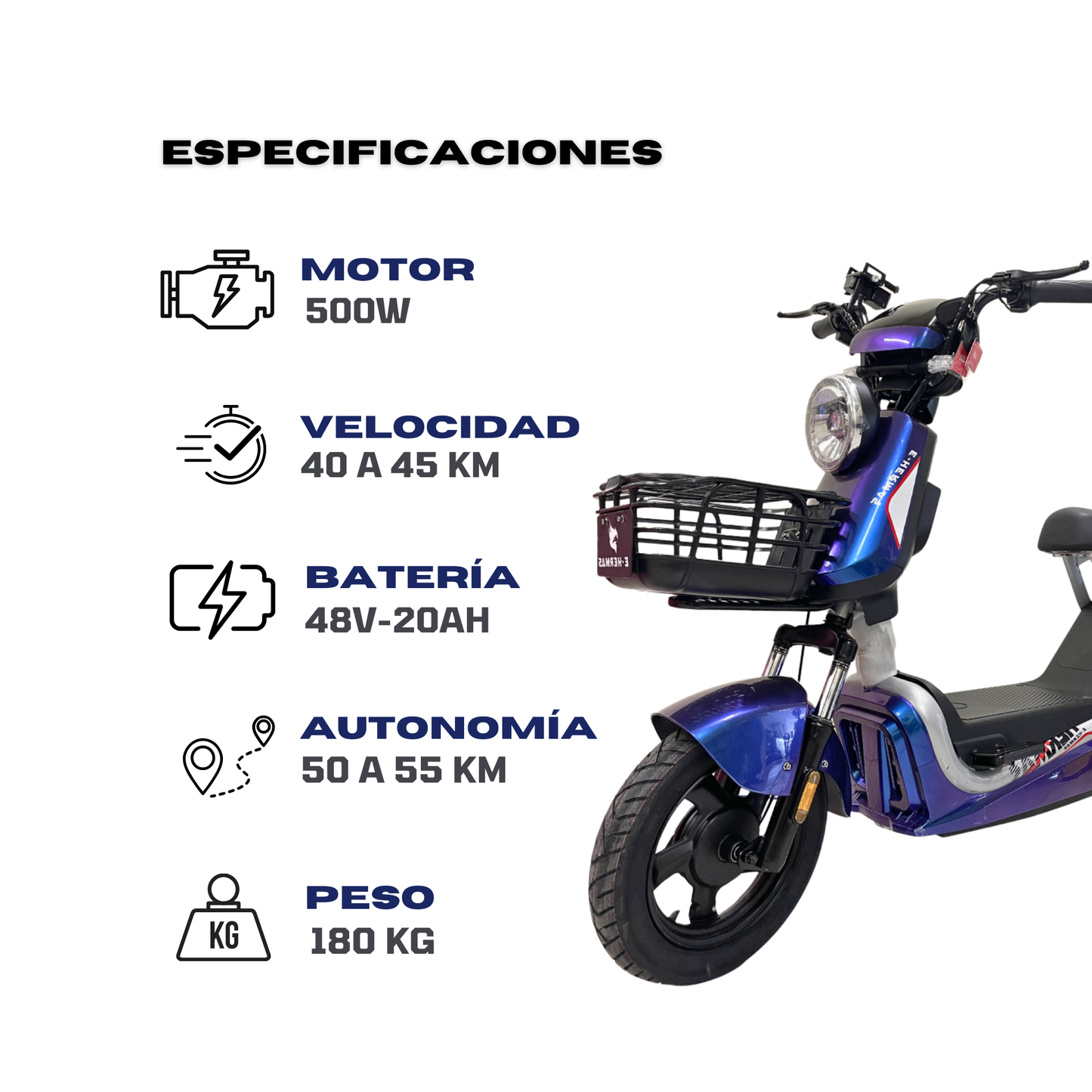 Motobici Eléctrica E-hermas Tigre Max