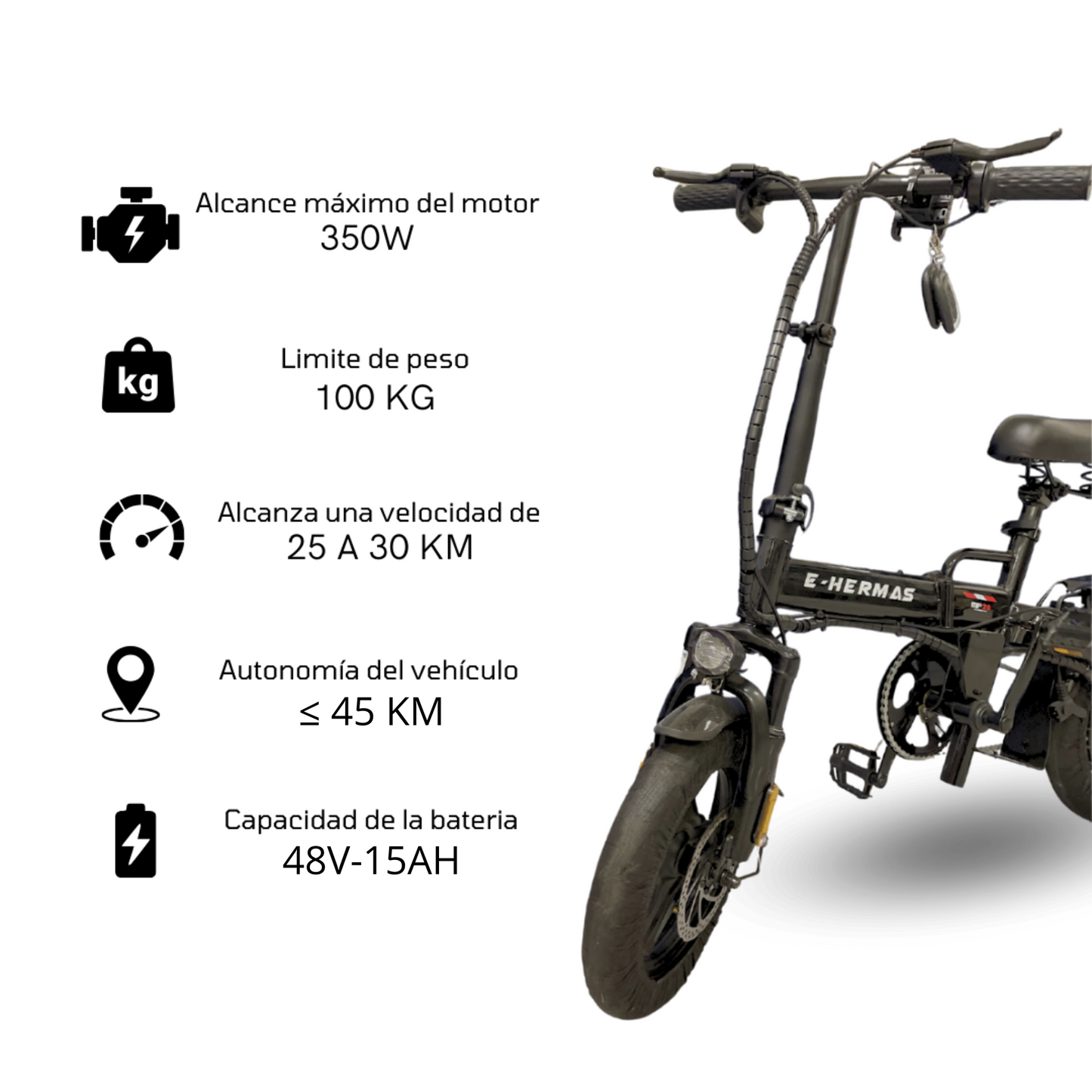 Bicicleta Eléctrica E-hermas MF20